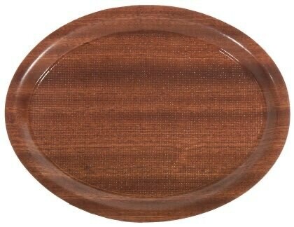 Ovalen Dienblad mahonie antislip.