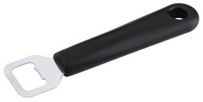 Flessenopener rvs met zwarte PP handgreep.