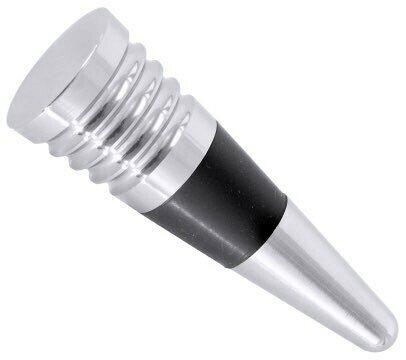 Flessenstop van rvs met rubberring.