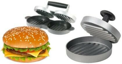 Hamburgerpers van aluminium, Teflon antiaanbaklaag.