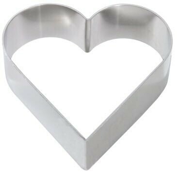 Taartring aluminium hartvorm.