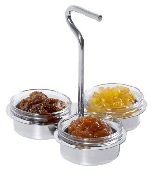 Jampotjes etagere voor drie potjes.