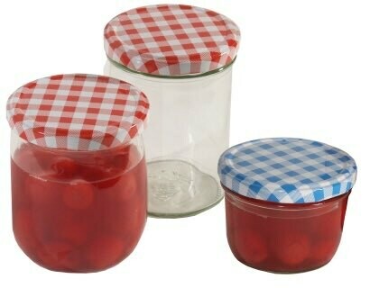 Jampotten voor het inwecken van jam of vruchten.