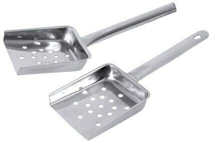 Patatschep voor de patatbakker hoogglans rvs