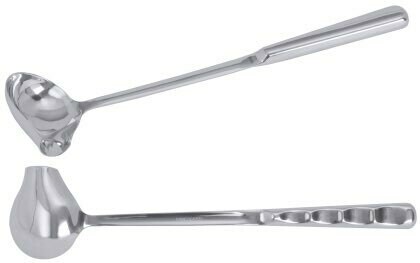 Saus of juslepel met ergonomisch gevormde greep rvs uit één stuk.