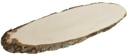 Serveerplank met boomschors.