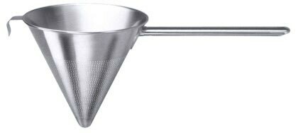 Trechterzeef, met ronde rvs steel.
