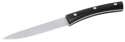 Steak mes gekarteld met nylon handgreep.