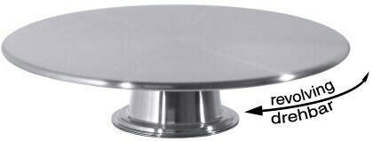 Taartplateau-draaibaar-RVS 18/10