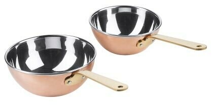Mini koperen wok