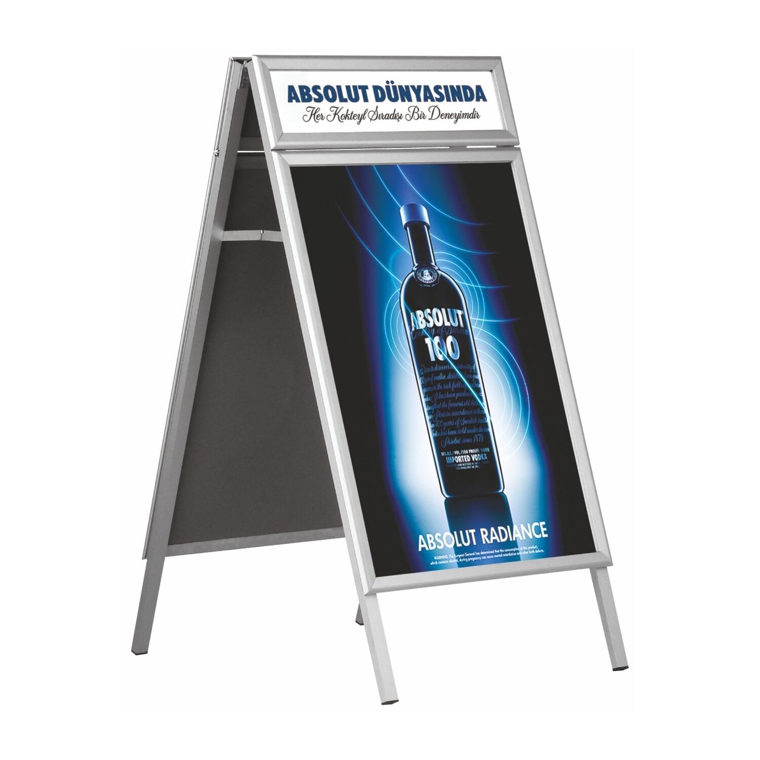 Stoepbord 32 mm A-BOARD - with SNAP FRAME HEADER / PAGE:59