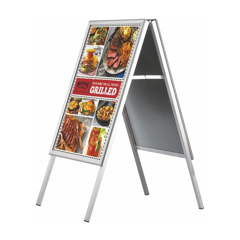 Stoepbord 32 mm Heavy A-BOARD - GALVANIZED STEEL BACK