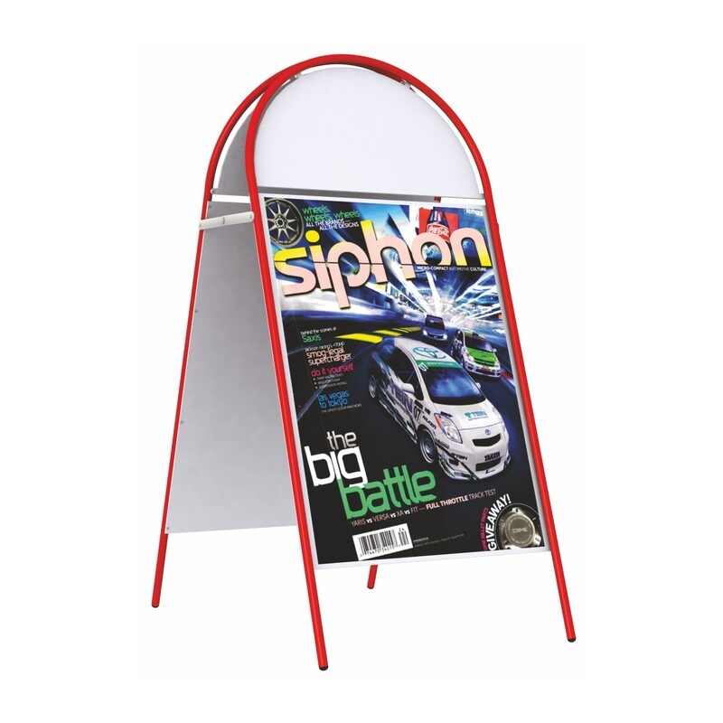 Magnetisch metalen stoepbord  met ronde top.
