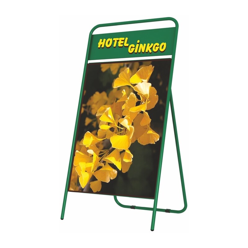 Enkelzijdig Stoepbord &quot;Salute&quot;. Blauw RAL 5002