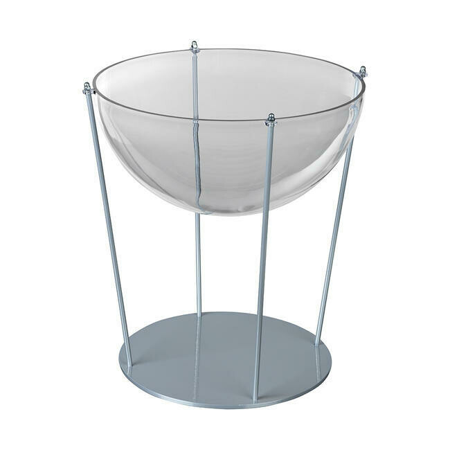 Acrylic candy dish with metal base