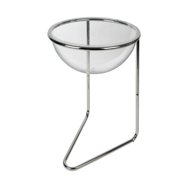 Half-round candy bowl or lucky dip on metal base