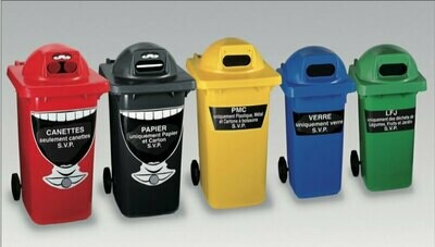 Twee wiel afvalcontainers