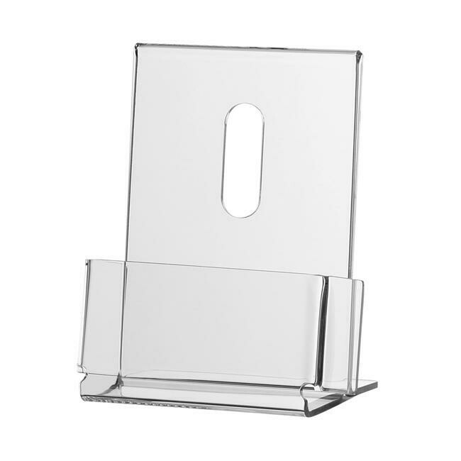 Brochure holder with insertion possibility