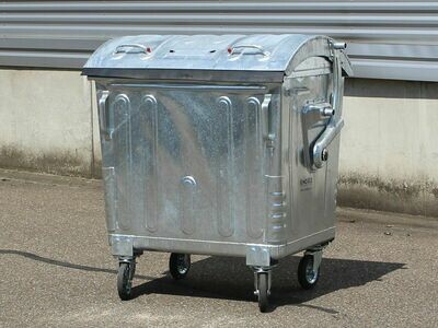 Stalen containers 2 en 4 wiel.