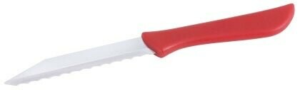 Keukenmes met rood handvat,