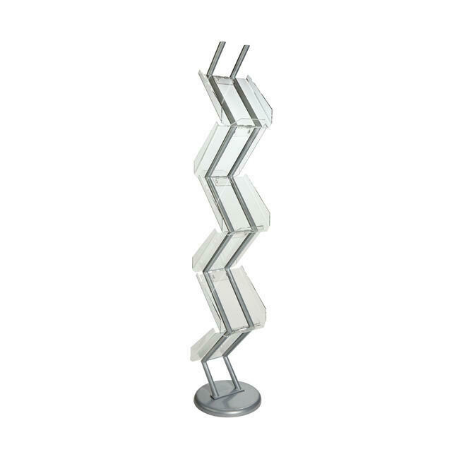 Folderstandaard  6 x A4 acryl schap