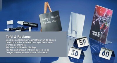 Tafel en reclame.