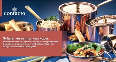 Koperen minipannetjes.