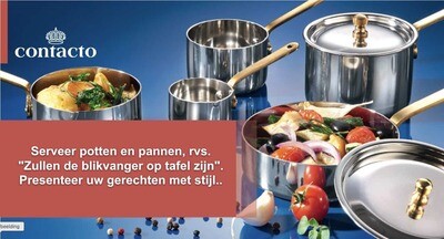 Mini pannen en potten, rvs.