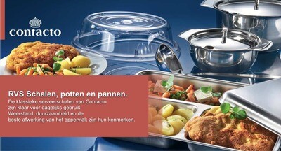 RVS Schalen, potten en pannen.