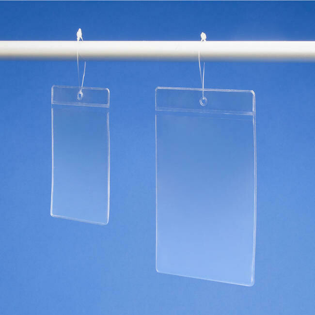 Prijskaarthoes van transparant pvc per 100 stuks