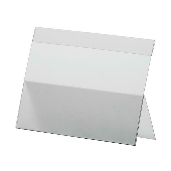 Standaardje van hard PVC folie glashelder