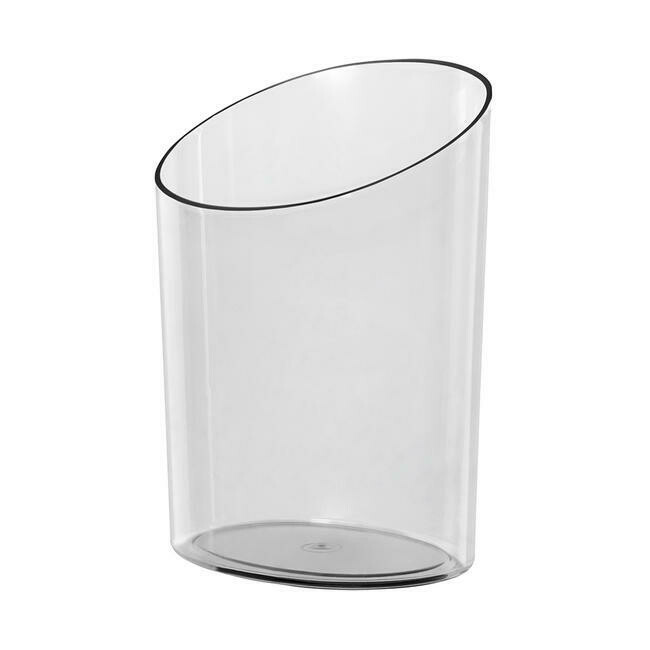 Sales cylinder made of transparent polystyrene.