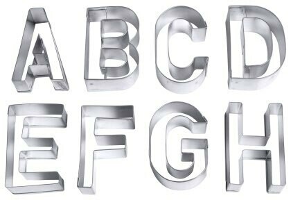 Grote Hoofdletters steekvormen of bakfiguren