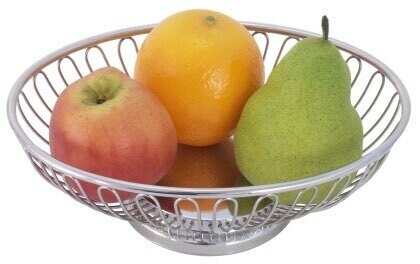 Ovalen fruitmand rvs