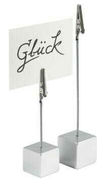 Menukaarten clips silver look