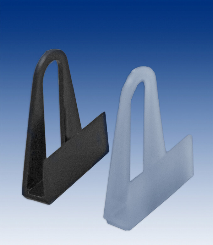 Poster ophangclips in zwart of melkwit PE
