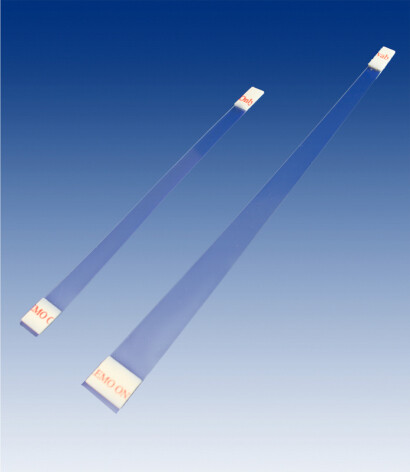 Wobbler met verwijderbare tape (meermaals te gebruiken.