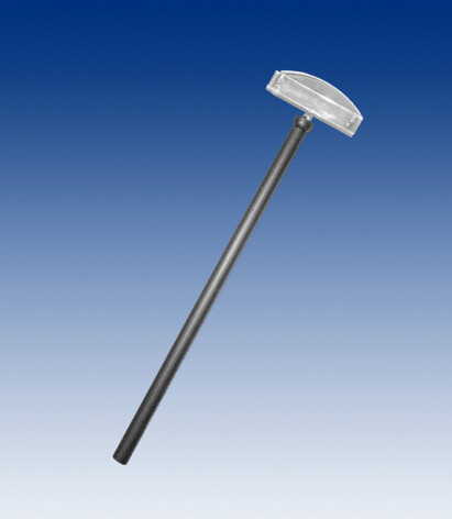 Buis met 80mm knijper voor kaarthouder 200mm, zwart.