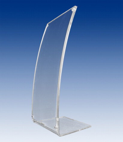 Acrylaat magnetische standaard A6-A5 licht gebogen.