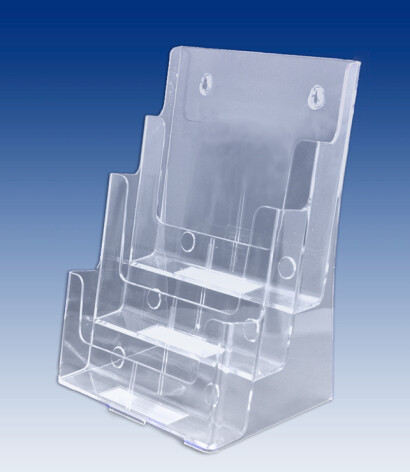 Three-part transparent A4 brochure box