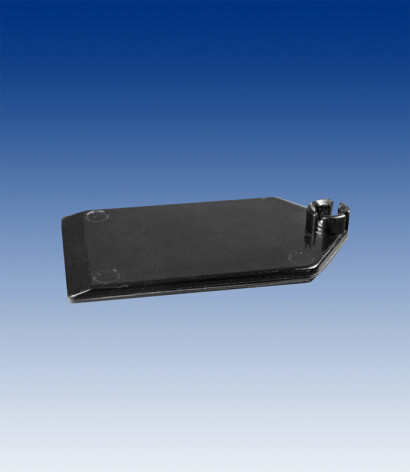 Platte zwarte voet 74 x 40 mm