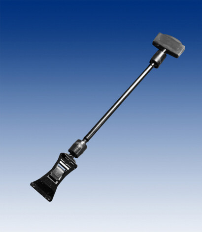Kleine knijper met steel 100mm en 27mm kaarthouder, kleur zwart.