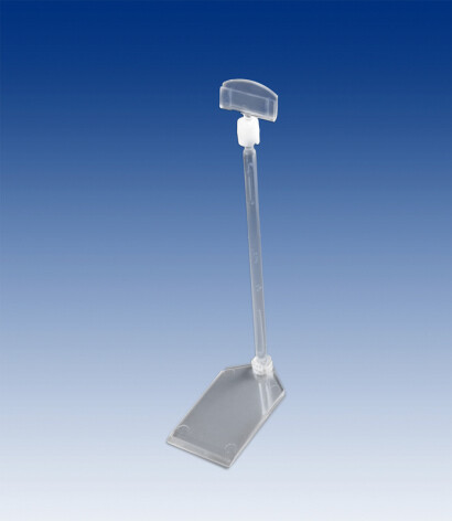 Vlakkevoet met 150mm steel en 27mm kaarthouder, per 10 stuks.