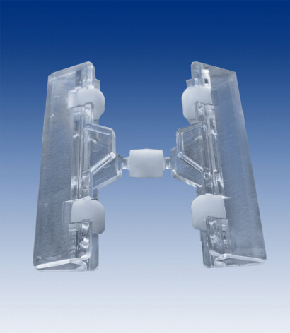 Transparante grijper met transparante grijper 80mm, per 10 stuks