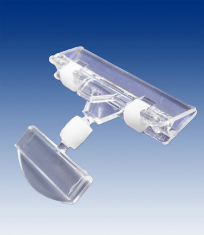 Transparante grijper met 50mm kaarthouder, per 10 stuks