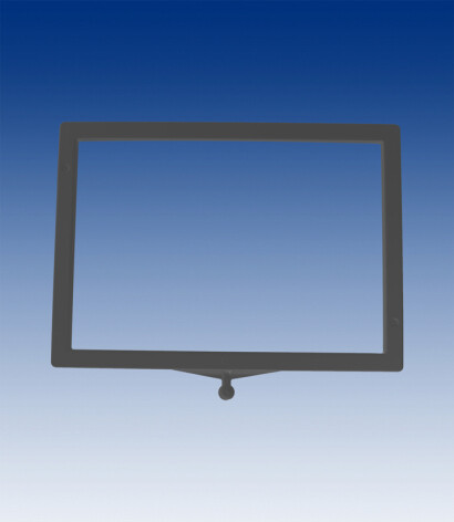 A6 prijskaartframe portrait, zwart, per 10 stuks.