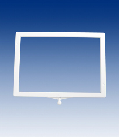 A6 prijskaartframe landscape, wit, per 10 stuks.