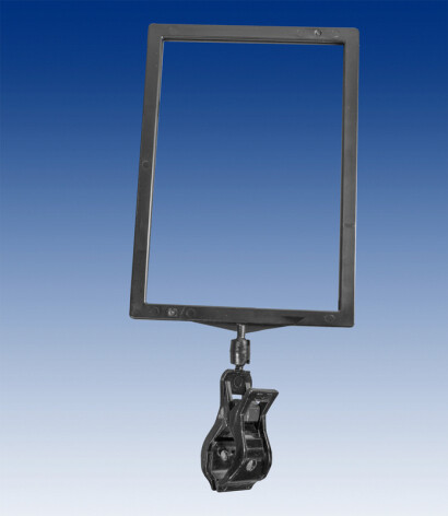 A6 prijskaartframe portrait met grote knijper, per 10stuks