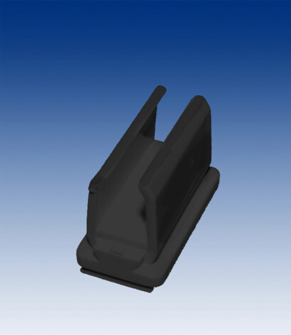 Profielclip voor frames voor frames met plakrug. Zwart.