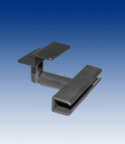 Buisclip ø16mm voor frame in transparant en zwart